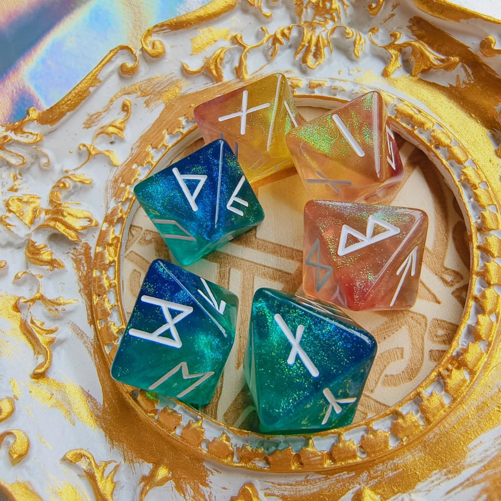 Board Game Pandemic - 3 Buah Dadu Polihedral Rune Langit
