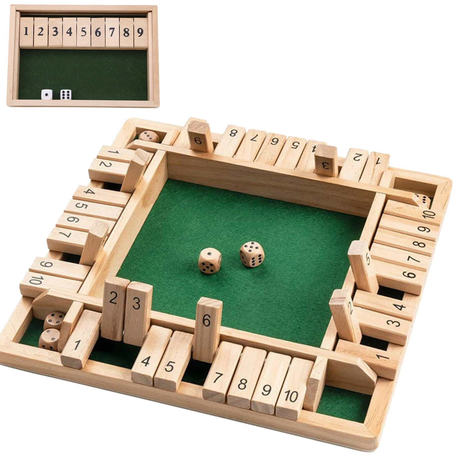 Board Game Instruction - 2-4 pemain kayu Math Flaps &