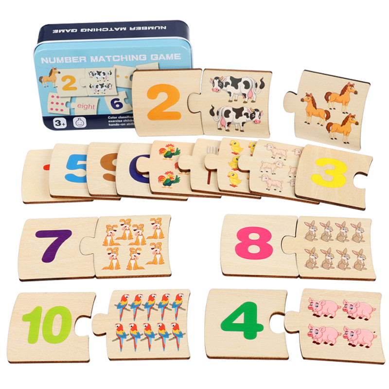 Board Game With Questions - Papan Puzzle Kayu Bentuk Hewan dan