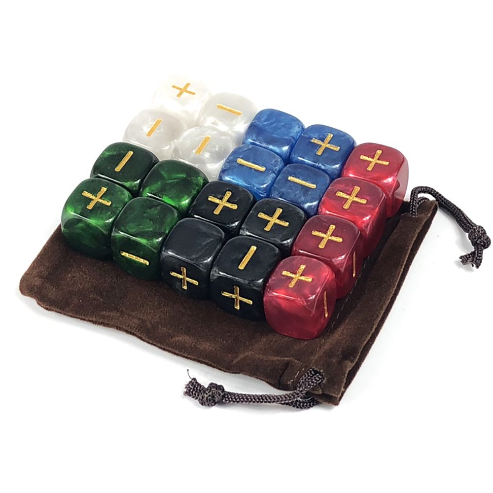 Board Game Electronic Table - Fate Dice dengan Tas 20 Buah