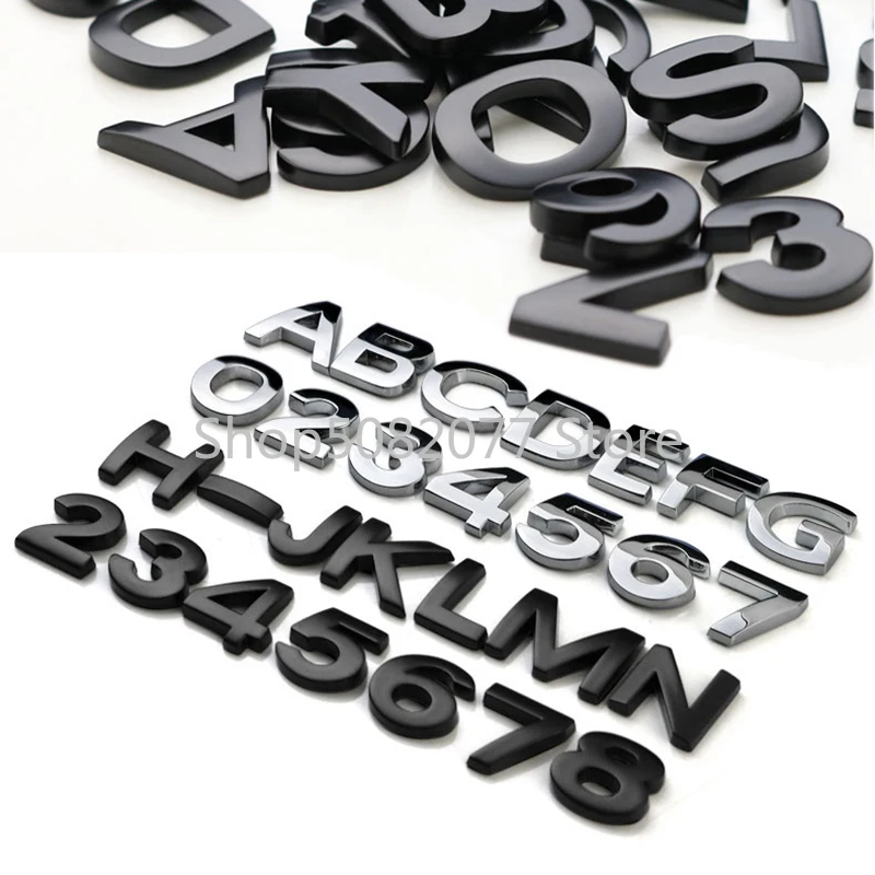 Board Game Logo - Huruf Angka Alfabet Logam Emblem DIY
