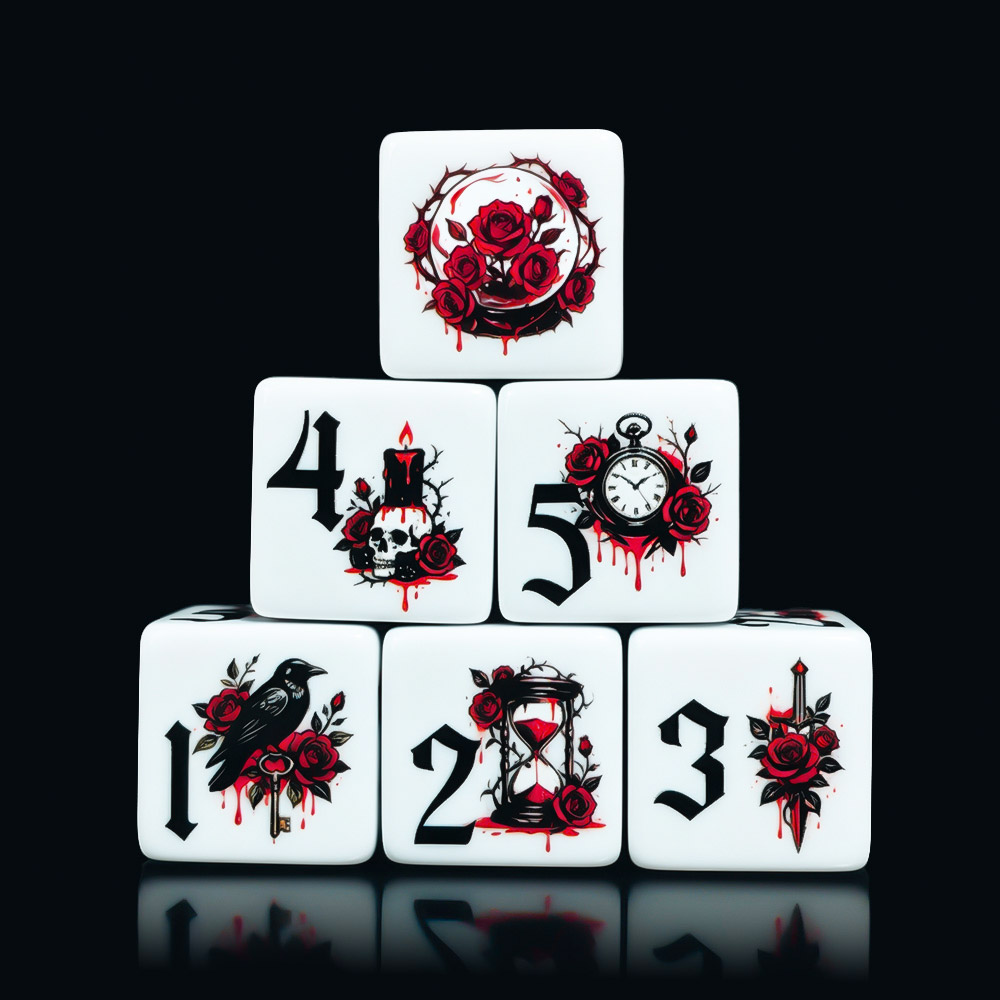 12 Buah Dadu Akrilik D6 Cetak  - Board Game Electronic Table ulasan dan harga