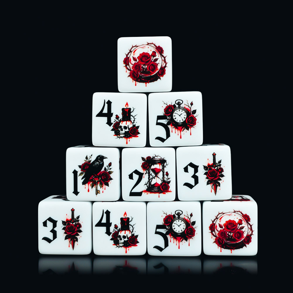12 Buah Dadu Akrilik D6 Cetak  - Board Game Electronic Table ulasan dan harga