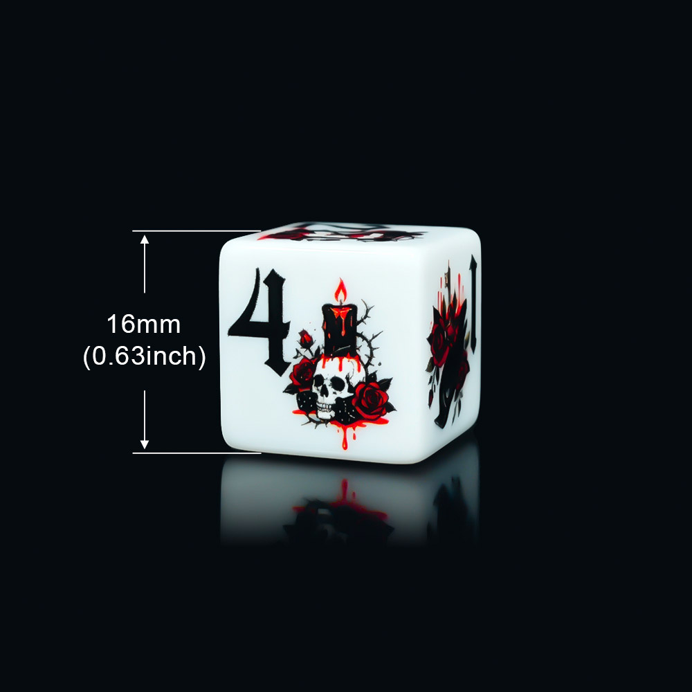12 Buah Dadu Akrilik D6 Cetak  - Board Game Electronic Table ulasan dan harga