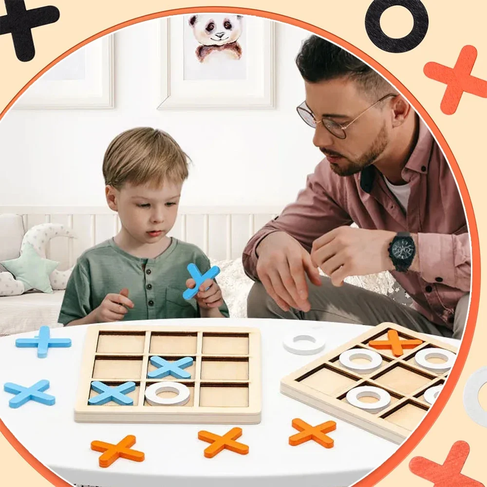 Kayu XO Tic Tac Toe Game Mini  - Board Game With Questions ulasan dan harga