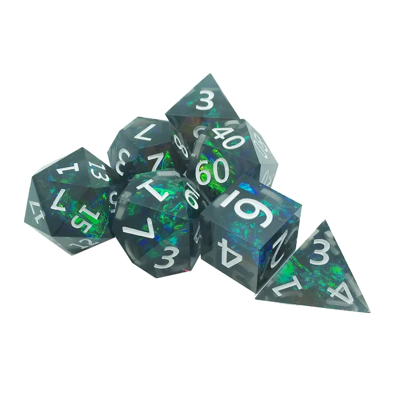 7 buah set dadu polihedral taj - Board Game Pandemic ulasan dan harga