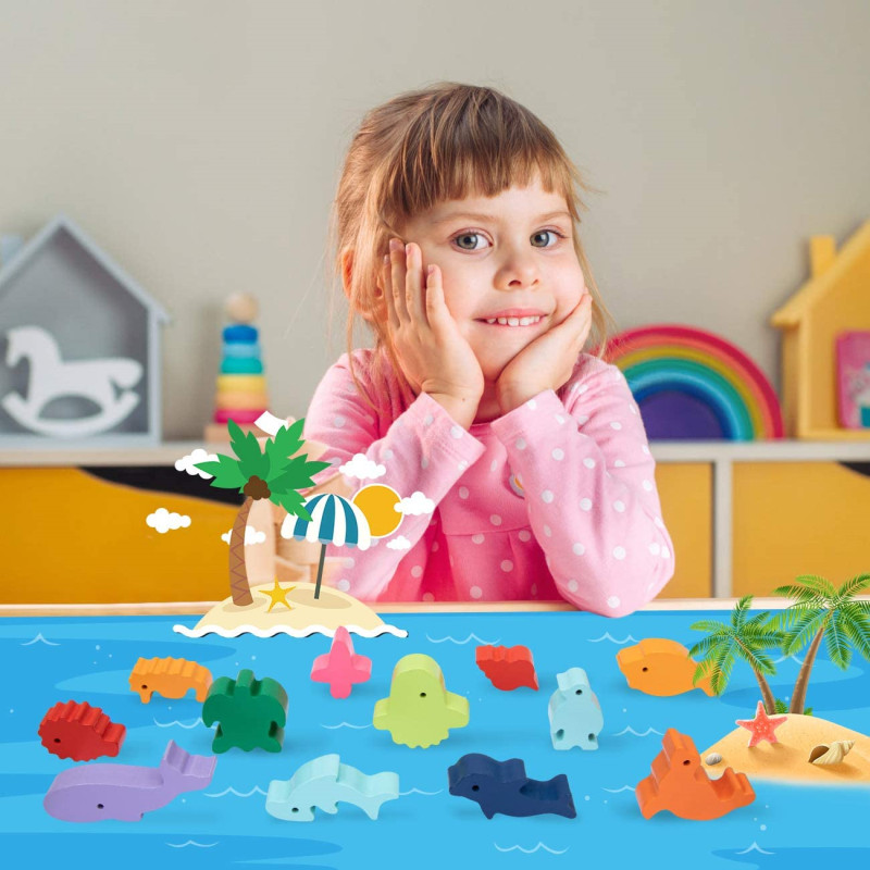 Anak-anak baru Montessori kayu - Board Game With Questions ulasan dan harga