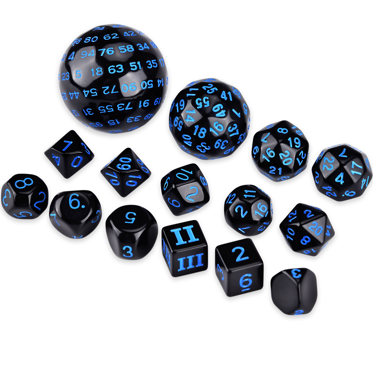 D3-D100 dasar hitam Set dadu p - Board Game Pandemic ulasan dan harga
