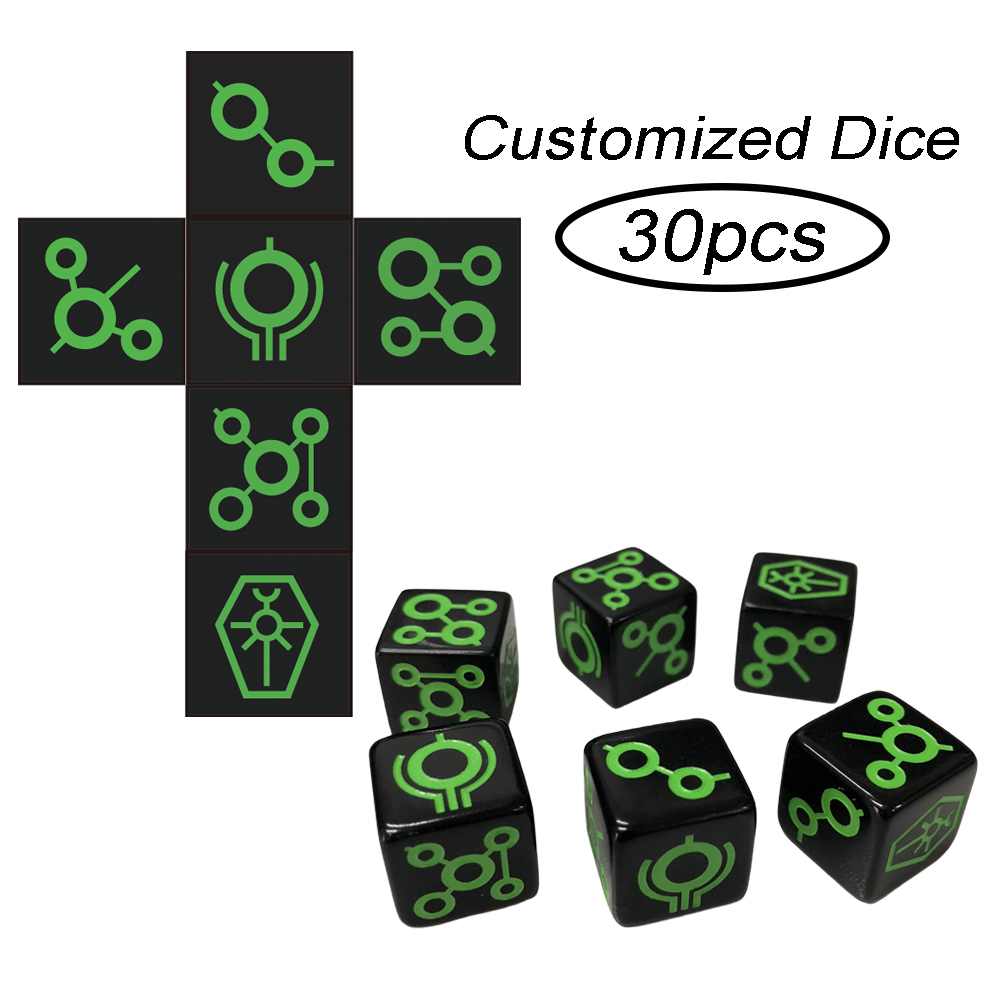 T & G 16mm Logo dadu D6 kustom - Board Game Logo ulasan dan harga
