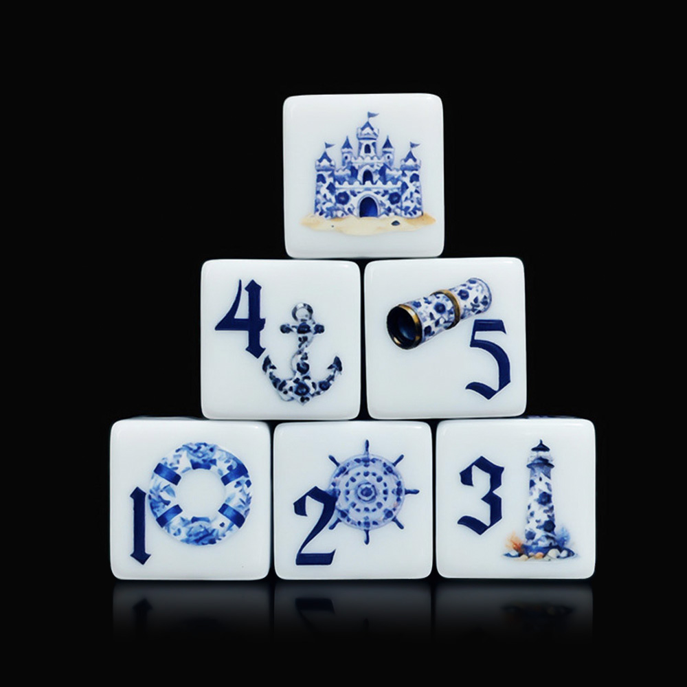 12 Buah Dadu Akrilik D6 Cetak  - Board Game Electronic Table ulasan dan harga