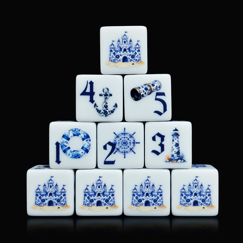 12 Buah Dadu Akrilik D6 Cetak  - Board Game Electronic Table ulasan dan harga